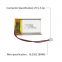 Rechargeable 3.7V 300mAh UFX 602030 Lipo Battery With PCM And Connector Made In China For Cleansing Instrument Battery