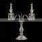 Hotel luxury modern chrome fabric lamp shade desk lamp home decorative night light bedside table lamp