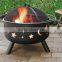 Landmann USA Big Sky Fire Pit,Wildlife,Stars,Moons with Spark screen and Cooking Grate