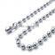 Stainless Steel Dog Tag Chains, 2.4mm Ball Bead Chain for Necklaces