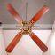 Hand Switch No Light Ceiling Fan 4 Wooden Blade