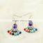 Fashion Earrings, Colorful Zircon Earrings, PES-A009