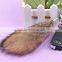 New design 2015 Fur Keychain Genuine Fox Tail with Key Ring For Bag