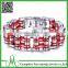 Jewelry Stainless Steel Mens Motorcycle Bike Chain Bracelet Fashion Link Bangle Silver Red Heavy Metal