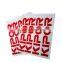 custom colorful embossing silk screen printing sticker