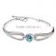 Fashion Beautiful Style Silver Blue Crystal Bracelet For Lady                        
                                                Quality Choice