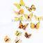 12Pcs 3D Butterfly Wall Sticker Fridge Magnet Home Decor Art Applique