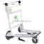 Professional design airport passenger baggage trolleys, hand brake airport trolley JS-TAT01, used lugggage cargo trolley