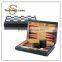 Book Style Folded 3 in 1 Travel Leather Chess and Backgammon Game Set
