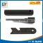 Black color compass flint fire starter magnesium flint stone fire starter with ruler