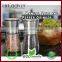 Salt and Pepper Grinder- Brushed Stainless Steel and Glass with Adjustable Ceramic Coarseness Control
