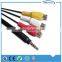 Factory high speed 3.5mm audio coaxial cable 90 degree audio cable volume control audio cable