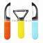 Silicone Handel 3-piece multipurpose peeler with Straight, Serrated, Julienne Blades