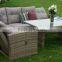 New model good design outdoor garden rattan sofa with cylinder adjuster wicker corner sofa set rattan corner sofa set