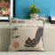 New home decor cat cotton linen square throw sofa christmas pillow case cushion cover