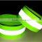 high visibility green hook and loop elastic band reflective arm band