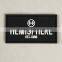 Black-white silicon plastic tag with prominent letters logo for leather gloves