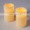 Battery Operated LED Flameless Flickering Wax Candle with Melting Edge