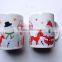 11OZ white new bone china ceramic mug with snow and deer design