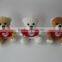 8" Cute cheap plush teddy bear with T-shirt plush stuffed soft white teddy bear