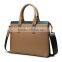 Dongguan factory promotional leather briefcase with zip lock laptop handbag