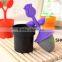 Creative Living Product, food grade pot-flower silicone tea ball strainer for promotion