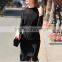 2016 Fashion Women Elegant Women Skirt High Waist Fishtail Midi Skirt With Lace Hem
