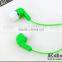 Excellent Quality earphone with mic and 3-button volume control for mobile phone nice to customers show
