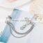 Alloy cz diamond crystal metal combination cross men wedding brooch