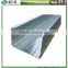 Galvanized metal channel for ceiling system