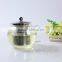 500ml  china supplier resuable wholesale glass teapot with stainless steel strainer/infuser