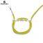 Modern Style Colourful Power Cord ,Bright Yellow textile braided cable