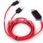 New red line MHL cable! 1080P MHL to HDM I cable for Samsung Galaxy S3 S4