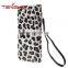 White Leopard Leather Wallet Case Printing Cell Phone Case