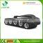 Plastic material 2*CR2032 battery 60 lumens headlight 5 led cap light