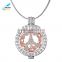 2016 New design fashion crystal coin pendant necklace jewelry for women