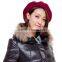 Hot Sale Fashion Women Beret Cap Wool Blend Beret Beanie Winter Vintage Solid Colors Soft Hat Ski Cap Ladies Classic Berets