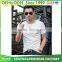 New design men's short sleeve o-neck 180g 95% polyester 5% lycra balnk elastic t shirts