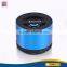 Round shape blue black red sliver portable bluetooth wireless speaker