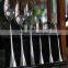 Plastic handle disposable half tong travel stainless steel forks knives and spoons flatware set