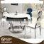 Luxury 201 Stainless Steel Dining Marble Table Set