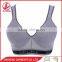 Hot Selling Fancy Ladies Undergarments Thin Sponge Sportswear Gray Bra