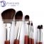Private label 7pcs makeup brush tools with designer bag