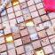 JTC-1306 Alkali-resisting gold foil mosaic pattern travertine mosaics pattern kitchen tiles
