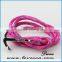 Wholesale fashion nylon rope silver anchor bracelet