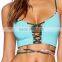BSC084 Womens hot sex images one piece printing triangle bikini swimwear