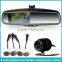 car rearview mirror monitor with reverse camera parking sensor system