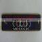 high density t-shirt bottom center fold woven label