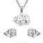 Fashion Mens Stainless Steel Animal Earring Hollow Elephant Pendant Necklace Jewelry Set