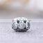 X326 Wholesale 925 Silver Initial Charms Diy With Clear Zircon Fits Snake Bracelet